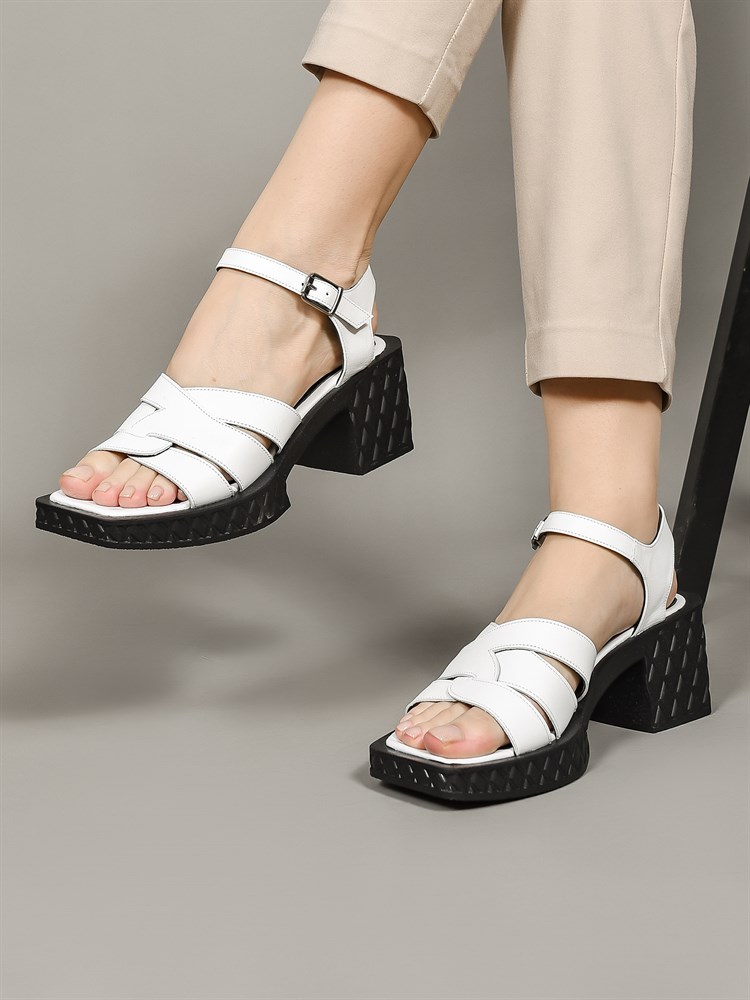 Босоножки женские летние натуральная кожа белые 661-01-001 Босоножки женские летние натуральная кожа белые 661-01-001