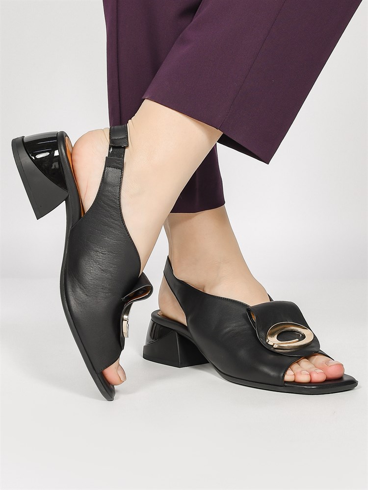 Босоножки женские летние натуральная кожа черные 1604 Siyah Босоножки женские летние натуральная кожа черные 1604 Siyah