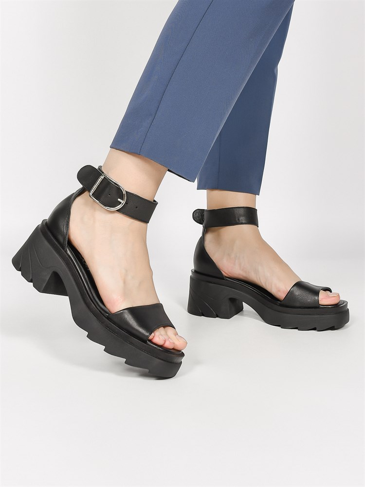 Босоножки женские летние натуральная кожа черные 2560-12-6265 Босоножки женские летние натуральная кожа черные 2560-12-6265