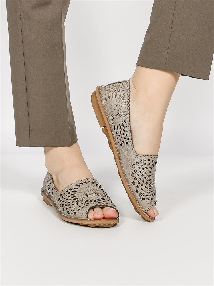 Слиперы женские летние натуральная кожа капучино 763-08 Слиперы женские летние натуральная кожа капучино 763-08