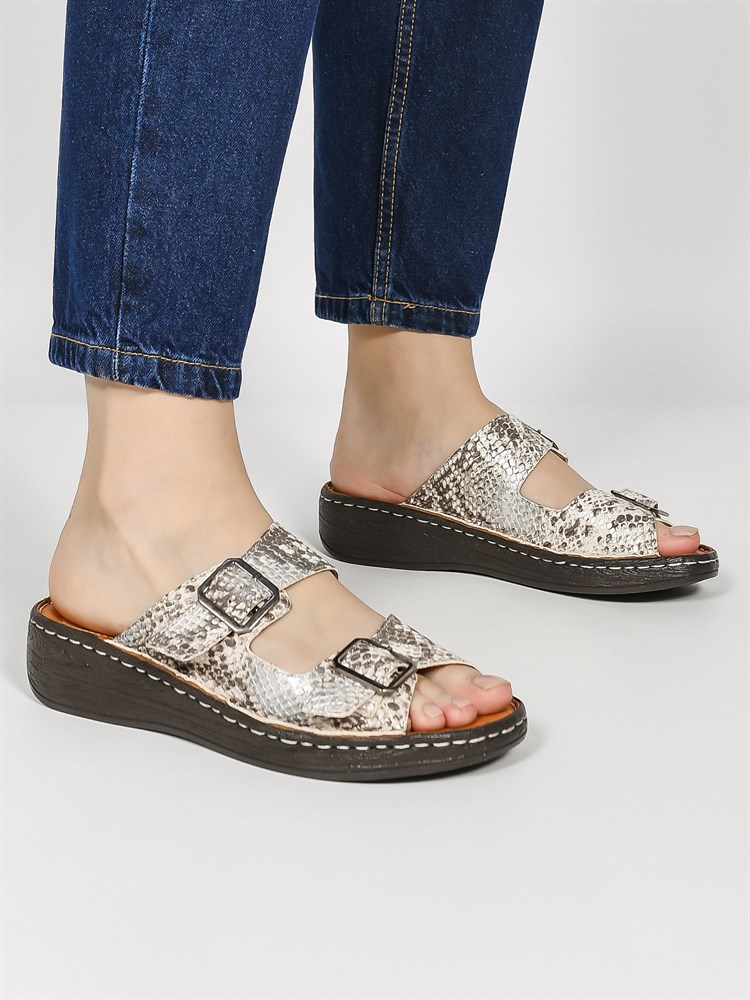 Сабо женские летние натуральный кожа рептилия 3020-80 Сабо женские летние натуральный кожа рептилия 3020-80