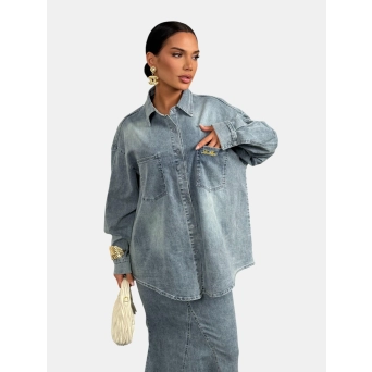 Джинсовый костюм двойка LORO PIANO голубой 3177 Джинсовый костюм двойка LORO PIANO голубой 3177