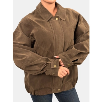 Куртка замшевая оверсайз хаки 3205 Куртка замшевая оверсайз хаки 3205