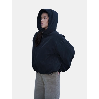 Ветровка с капюшоном черная 3225 Ветровка с капюшоном черная 3225