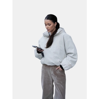 Ветровка с капюшоном бежевая 3226 Ветровка с капюшоном бежевая 3226