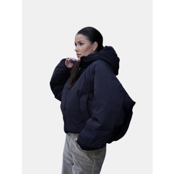 Пуховик оверсайз черный 3227 Пуховик оверсайз черный 3227