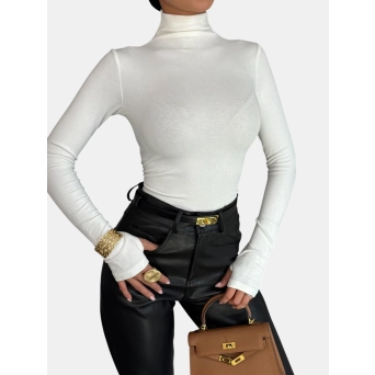 Лонгслив гольф белый 3235 Лонгслив гольф белый 3235