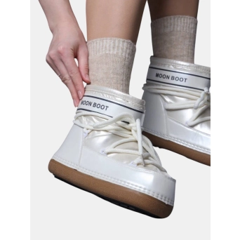 Сноубутсы дутики Moon Boot кожа жемчужные 3311 Сноубутсы дутики Moon Boot кожа жемчужные 3311