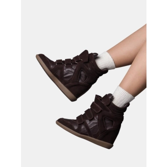 Высокие кроссовки Balskee ISABEL MARANT шоколадные 3320 Высокие кроссовки Balskee ISABEL MARANT шоколадные 3320