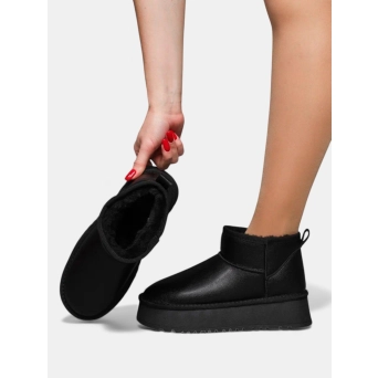 Угги женские зимние натуральная кожа черные 3411