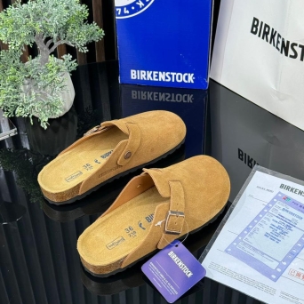 Сабо женские BIRKENSTOCK на лето замшевые коричневые 36-40 BU2821