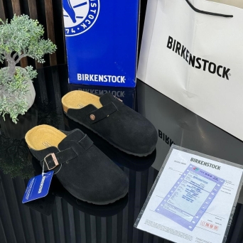 Сабо женские BIRKENSTOCK на лето замшевые черные 36-40 BU2824