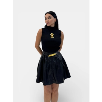 Трикотажная футболка SCHIAPARELLI черная 3451