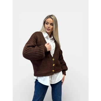 Кардиган вязанный SCHIAPARELLI шоколадный 3454