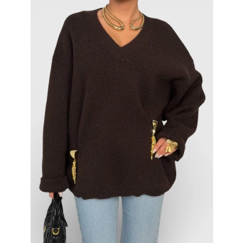 Свитер Schiaparelli коричневый 3477Свитер Schiaparelli коричневый 3477