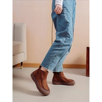 Ботинки демисезонные IVVA натуральная кожа 36-41 коричневые