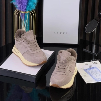 Кроссовки женские зимние GUCCI замшевые капучино 36-40 BU2765