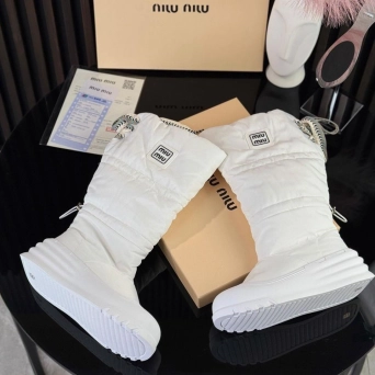 Дутики женские MIU MIU зимние текстильные белые 36-40 BU2804