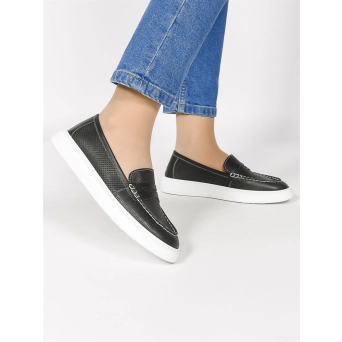 Слиперы женские летние натуральная кожа черные 34-21 Siyah