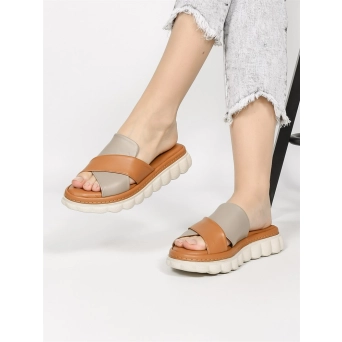 Сабо женские летние натуральная кожа корица 35-04-94