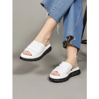 Сабо женские летние натуральная кожа белые 40-03 Zimbali