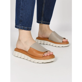 Сабо женские летние натуральная кожа рыжие 044-04-94