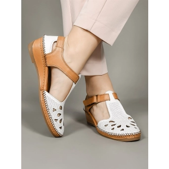 Босоножки женские летние натуральная кожа белые 101-L03-07-02