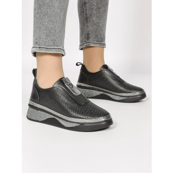 Слиперы женские летние натуральная кожа черные 161-1-01-227 Слиперы женские летние натуральная кожа черные 161-1-01-227