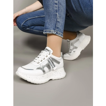 Кроссовки женские летние натуральная кожа белые 171-A91-02-86 Кроссовки женские летние натуральная кожа белые 171-A91-02-86