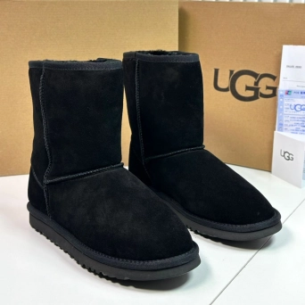 Угги мужские зимние UGG высокие натуральная замша черные PR3047