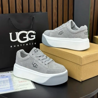 Кроссовки женские UGG спорт натуральная замша серые PR3061