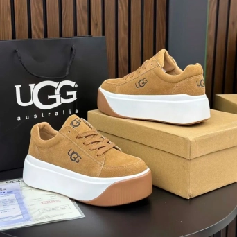 Кроссовки женские UGG спорт натуральная замша коричневые PR3063