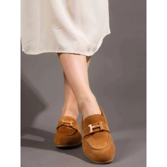 Лоферы женские брендовые натуральная замша бежевые 3649 Лоферы женские брендовые натуральная замша бежевые 3649