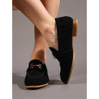 Лоферы женские брендовые натуральная замша черные 3651 Лоферы женские брендовые натуральная замша черные 3651