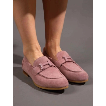 Лоферы женские брендовые натуральная замша пудровые 3654 Лоферы женские брендовые натуральная замша пудровые 3654