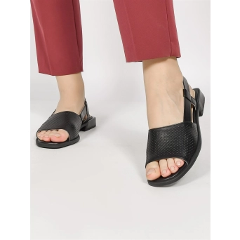 Босоножки женские летние натуральная кожа черные 1498-651 Босоножки женские летние натуральная кожа черные 1498-651