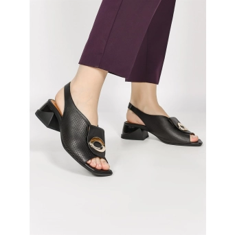 Босоножки женские летние натуральная кожа черные 1604-1 Siyah Босоножки женские летние натуральная кожа черные 1604-1 Siyah