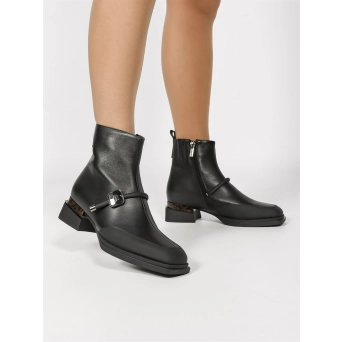 Ботинки женские демисезонные натуральная кожа черные 3008 Ботинки женские демисезонные натуральная кожа черные 3008