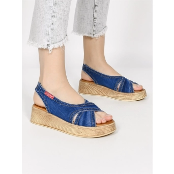 Босоножки женские летние джинсовые синие 5058-0245 Denim