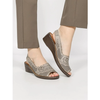 Босоножки женские летние натуральная кожа бежевые 6150-08